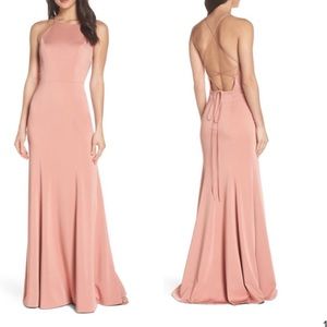 Jenny Yoo Collection Naomi Luxe Crepe Halter Dress